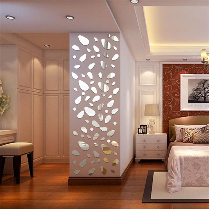 3D Mirror Wall Stickers for Modern Room Wall Decor
