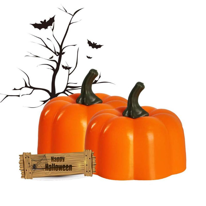 Pumpkin LED Tealights for Safe Halloween Party Ambiance