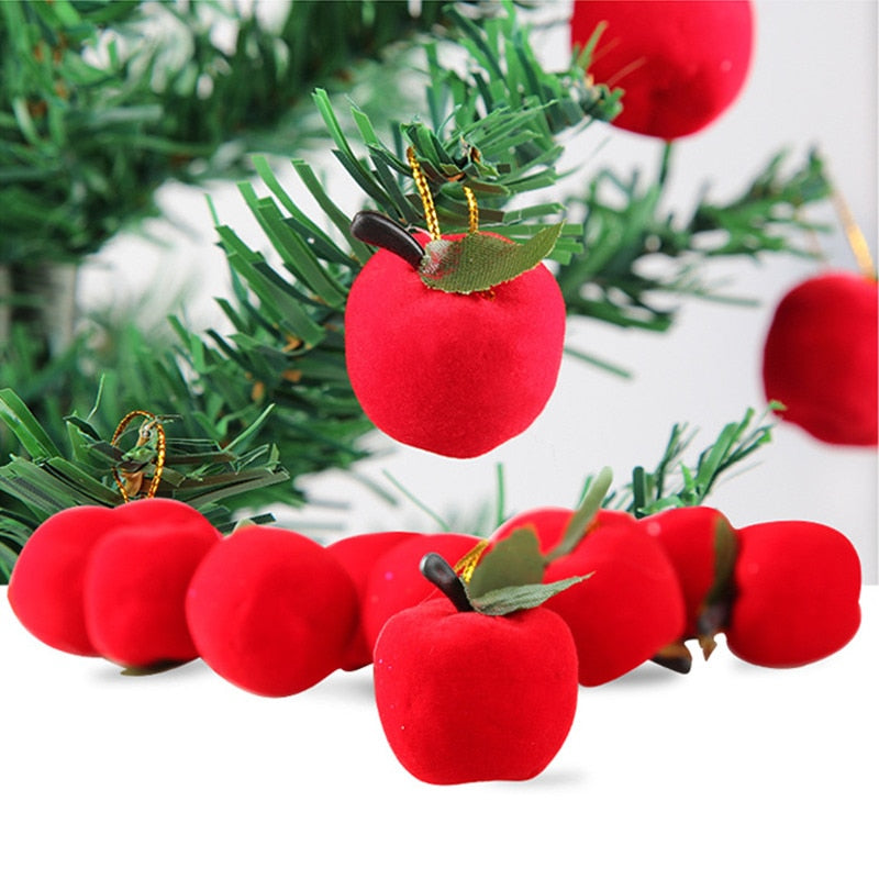 Christmas Apple Ornaments Set for Festive Tree Decor