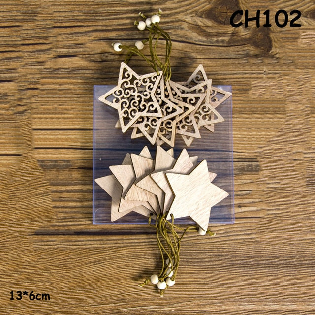Wooden Christmas Ornaments for Rustic Holiday Decor