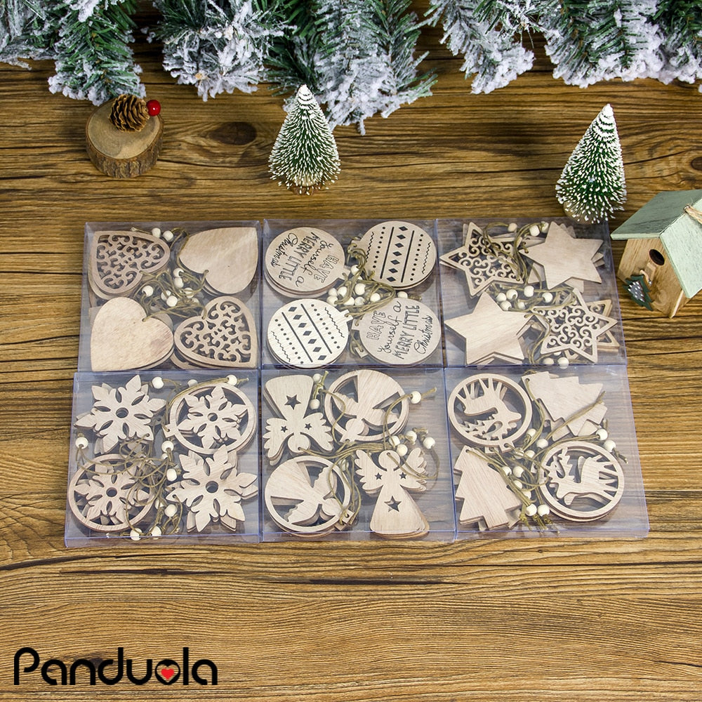 Wooden Christmas Ornaments for Rustic Holiday Decor
