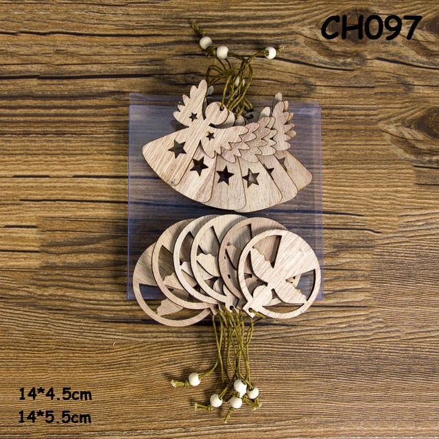 Wooden Christmas Ornaments for Rustic Holiday Decor