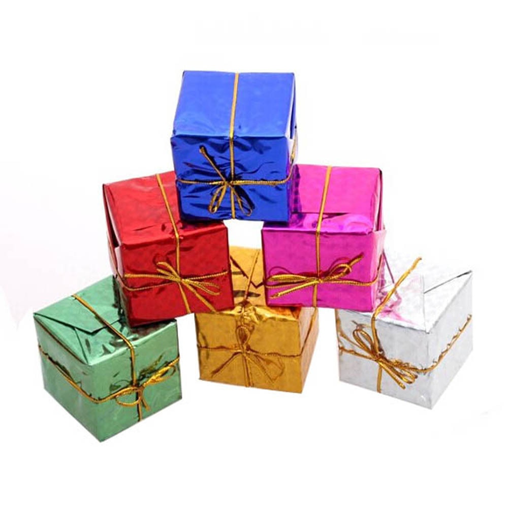 Christmas Tree Ornaments — Colorful Gift Box Set