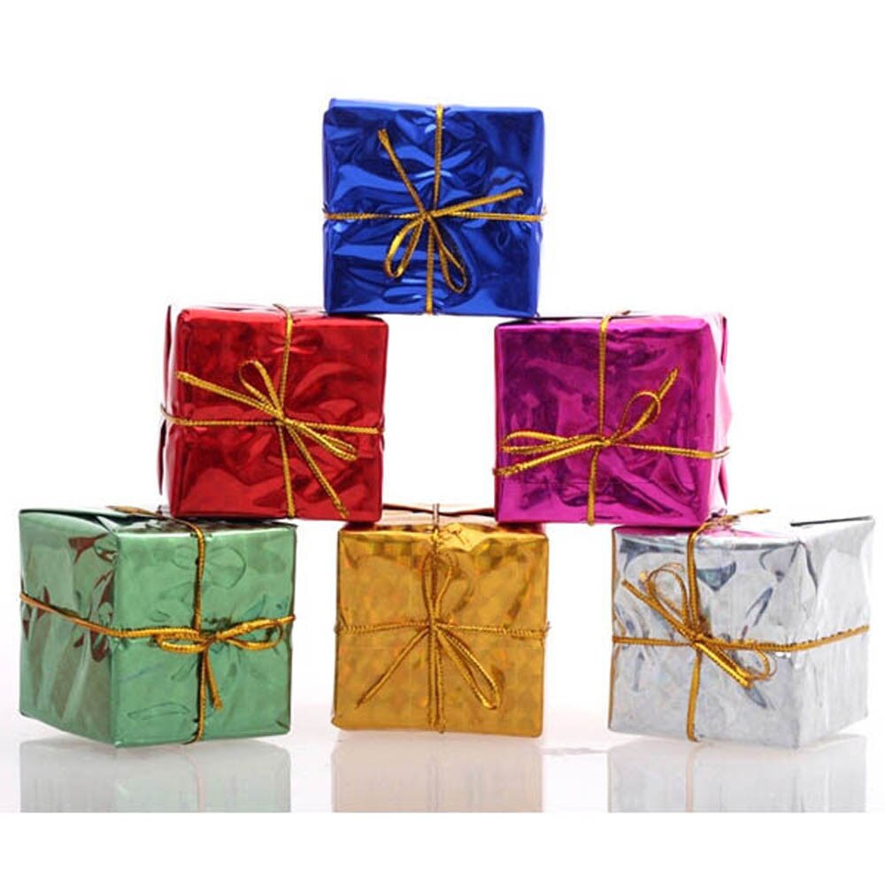 Christmas Tree Ornaments — Colorful Gift Box Set