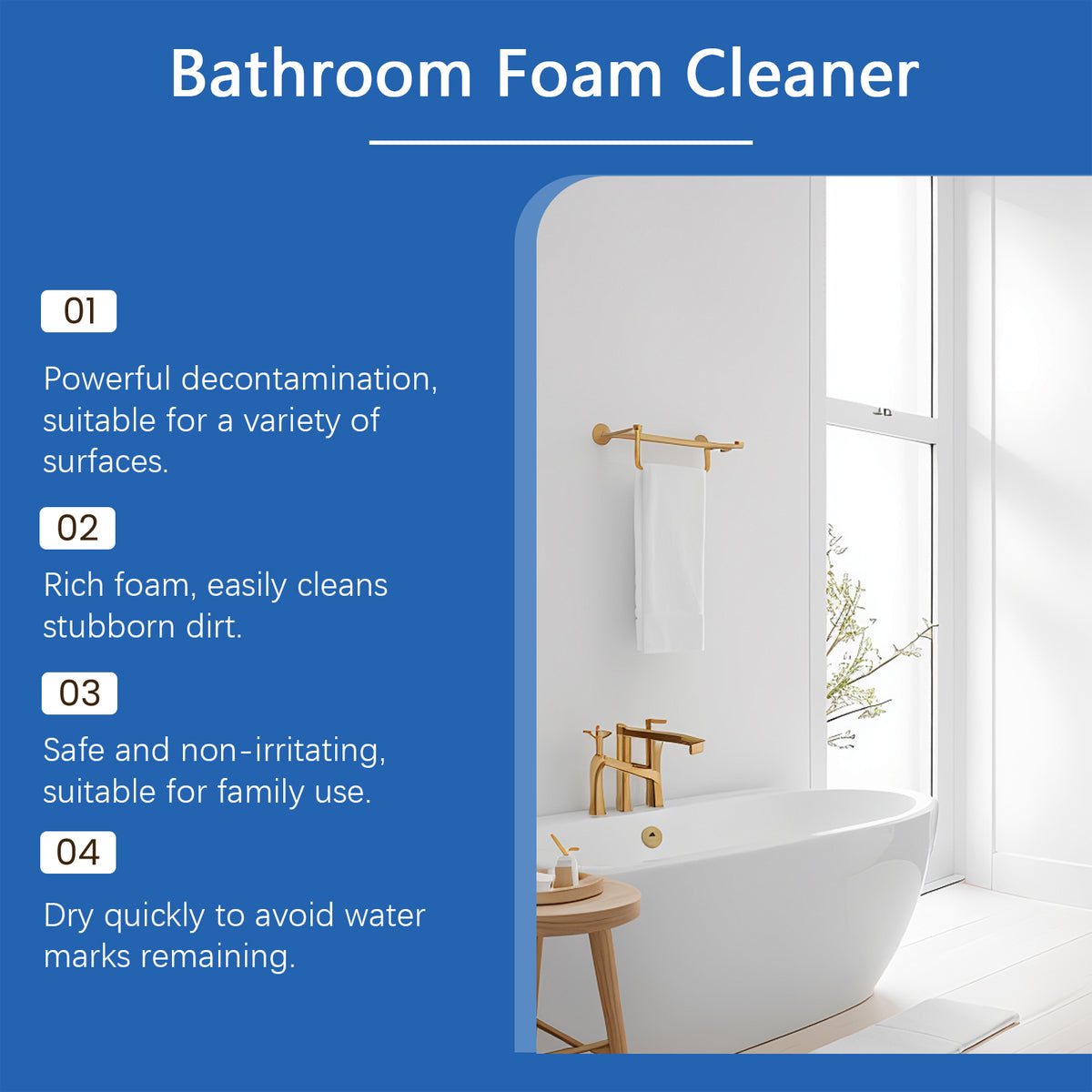 Bathroom Foam Cleaner for Fast Stain Removal