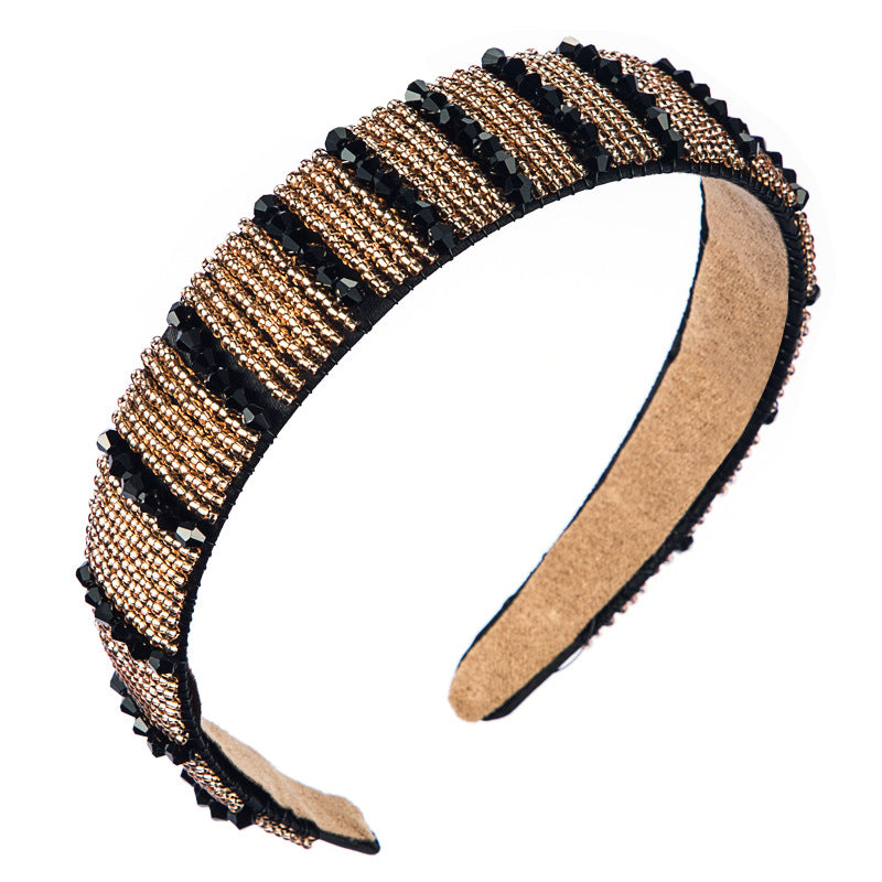 Beaded Headband for Face Washing & Bright Colorful Style