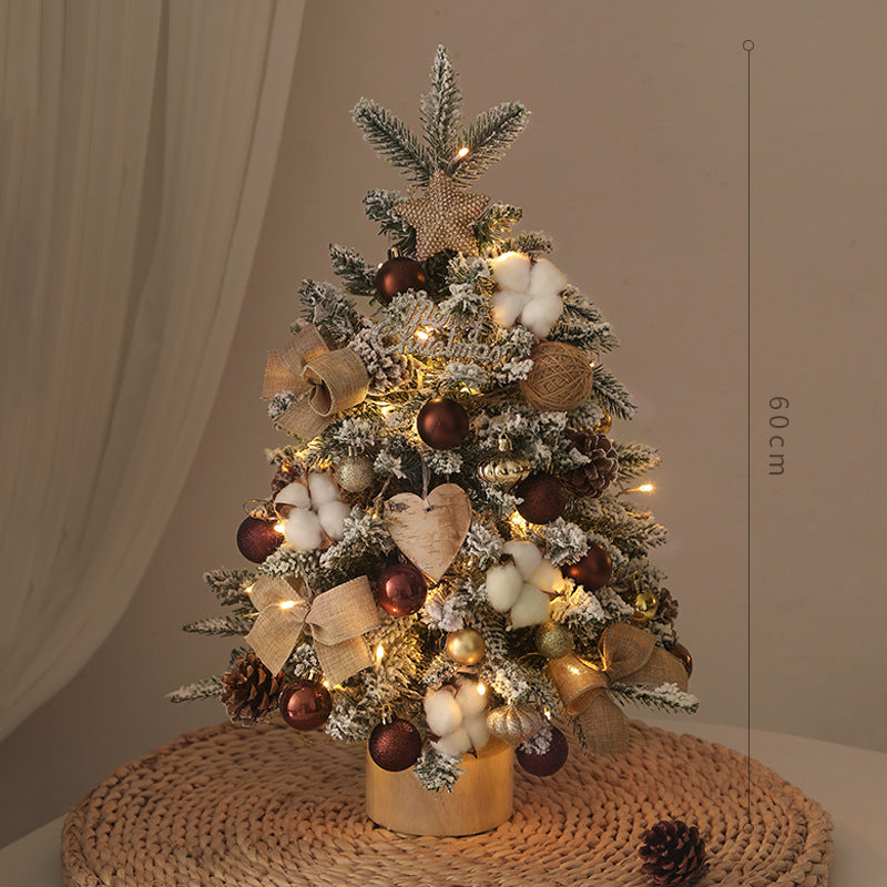 Desktop Christmas Tree Set - Pre-Lit Tabletop Decor