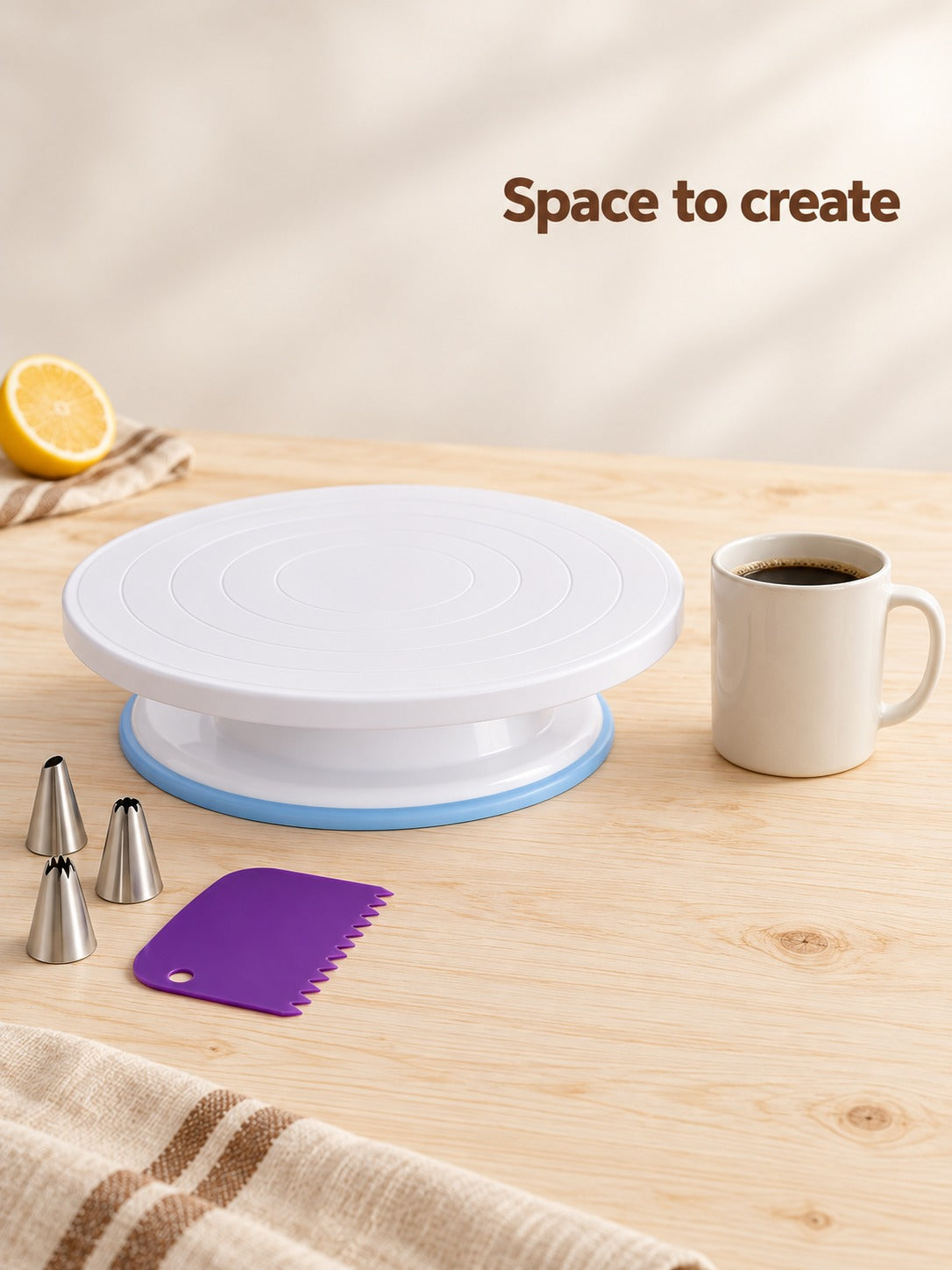 135-Piece Cake Decorating Kit with Turntable & Tips