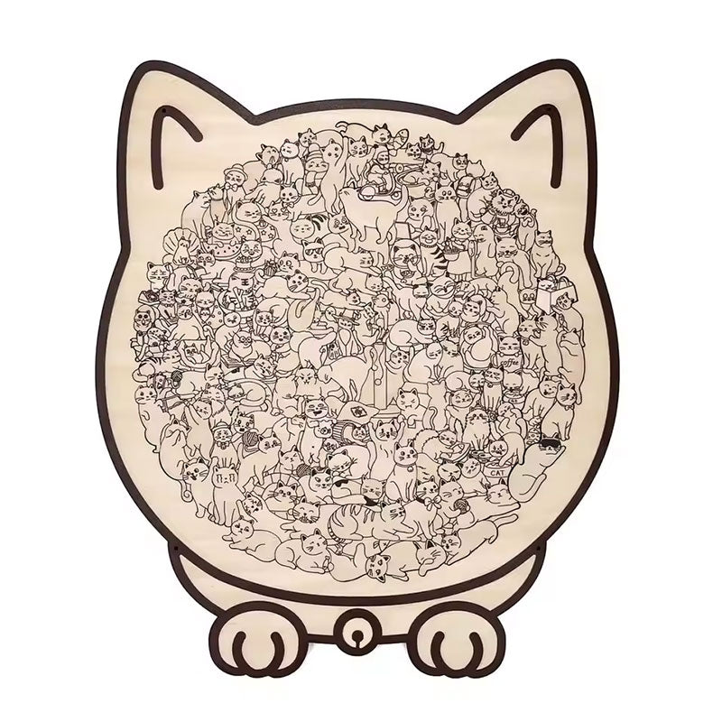 Cat Puzzle: 135-Piece Whimsical Decor for Cat Lovers