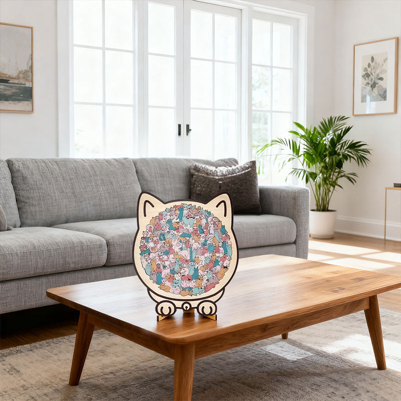 Cat Puzzle: 135-Piece Whimsical Decor for Cat Lovers