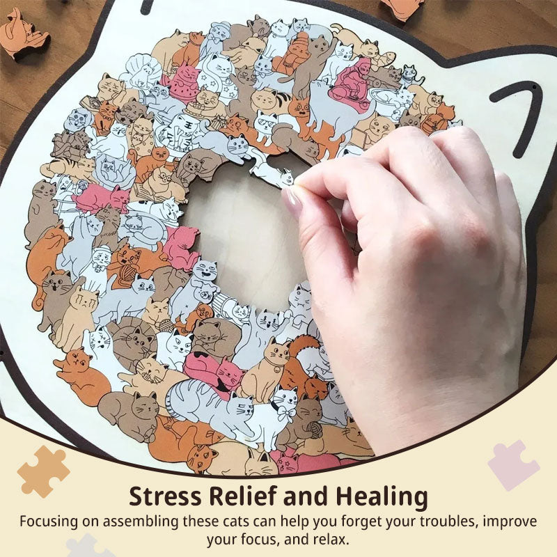 Cat Puzzle: 135-Piece Whimsical Decor for Cat Lovers