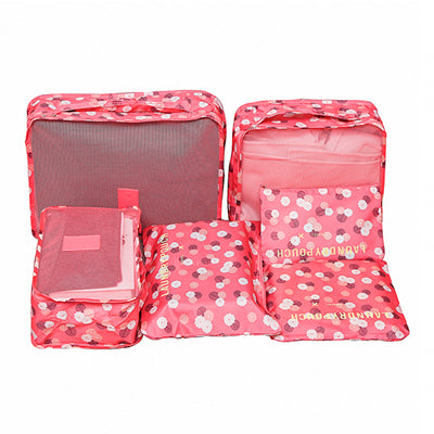 6-Piece Packing Cubes Set for Organized Travel Luggage