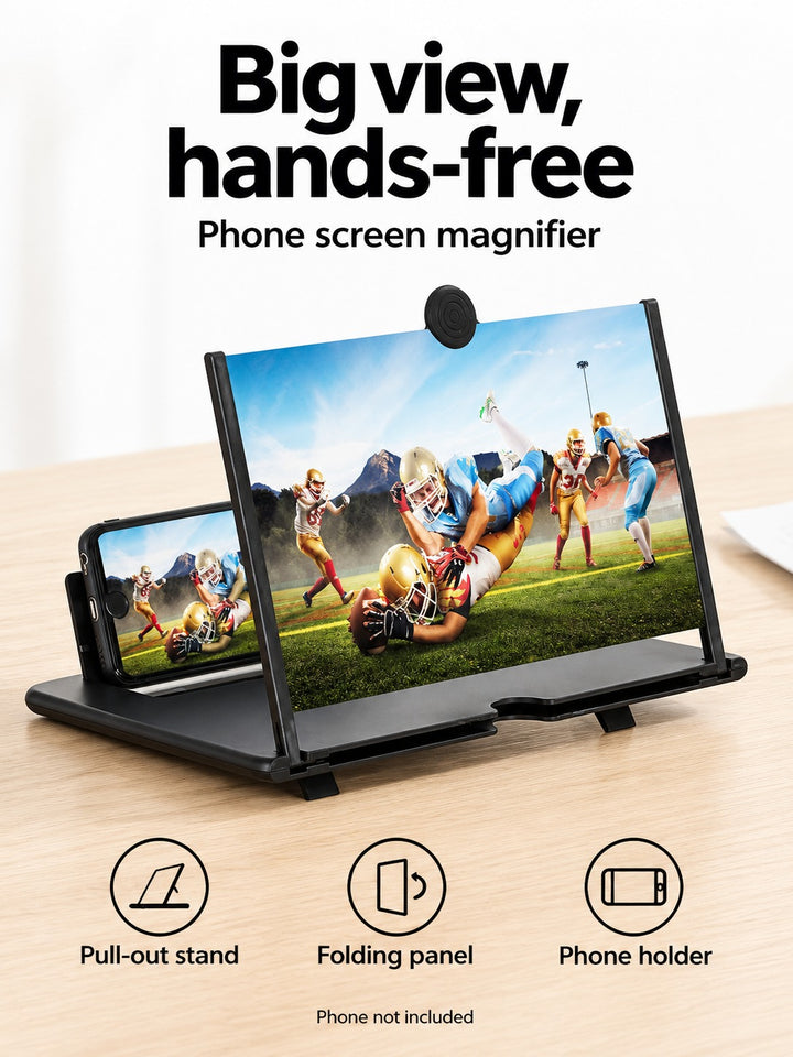 14-Inch HD Phone Screen Magnifier with Pull-Out Stand