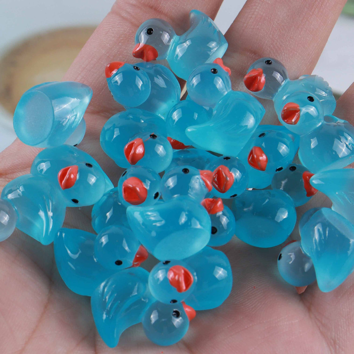 Luminous Mini Duck Charms for Playful DIY Decorations