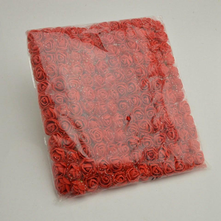144 Mini Foam Rose Flowers for DIY Wedding Wreaths