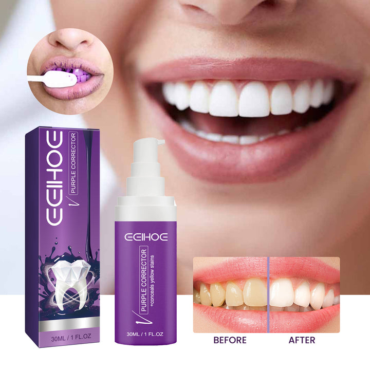 Purple Corrector Toothpaste for Whiter-Looking Teeth