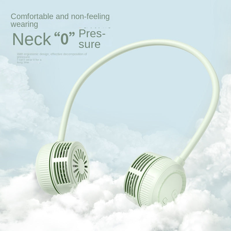 Hands-Free Foldable Neck Fan for Hot Commutes & Sports