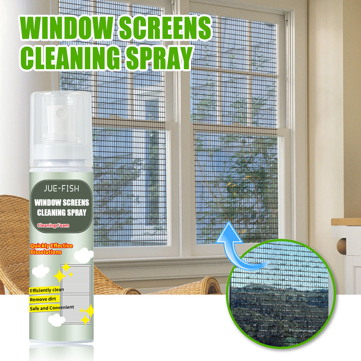 Window Cleaning Foam Spray for Streak-Free Glass & Screens