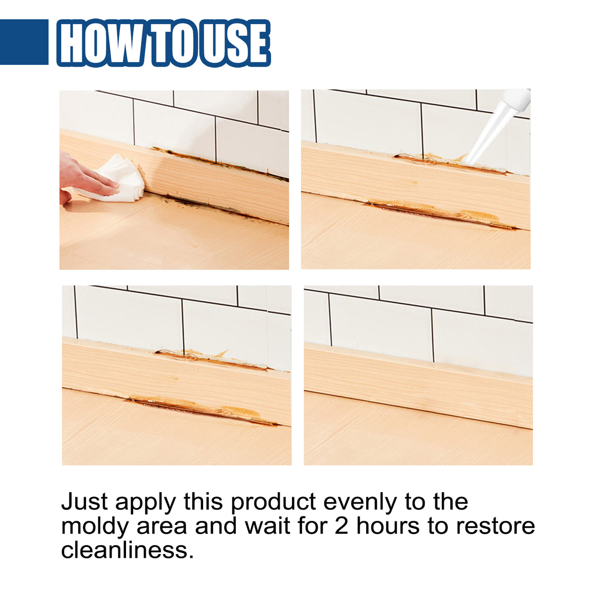 Mold Stain Cleaner Gel for Tile, Grout & Bathroom
