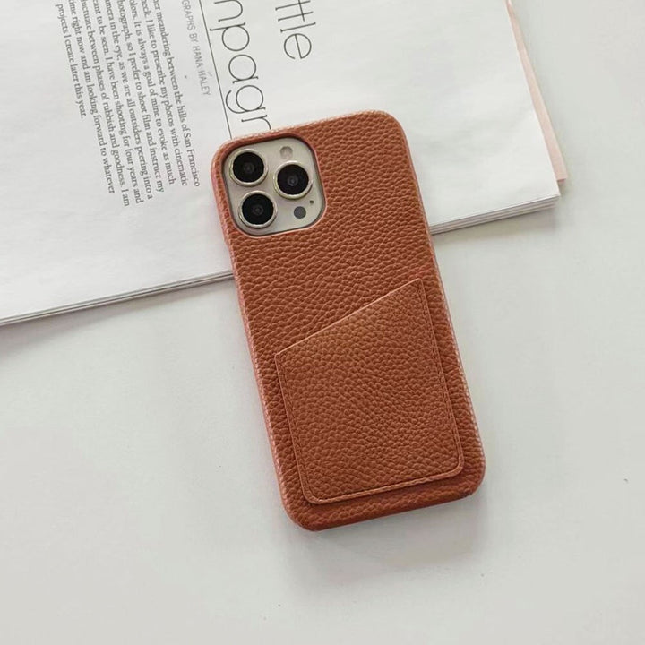 Phone Case With Card Slot, Pebble-Grain Leather Look