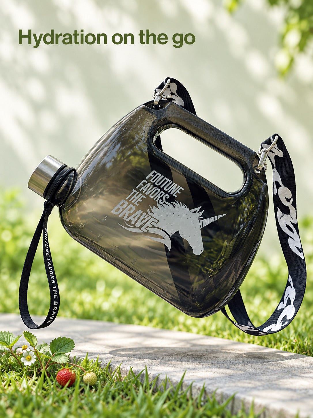 1500ml Large Hiking Water Bottle With Handle and Strap