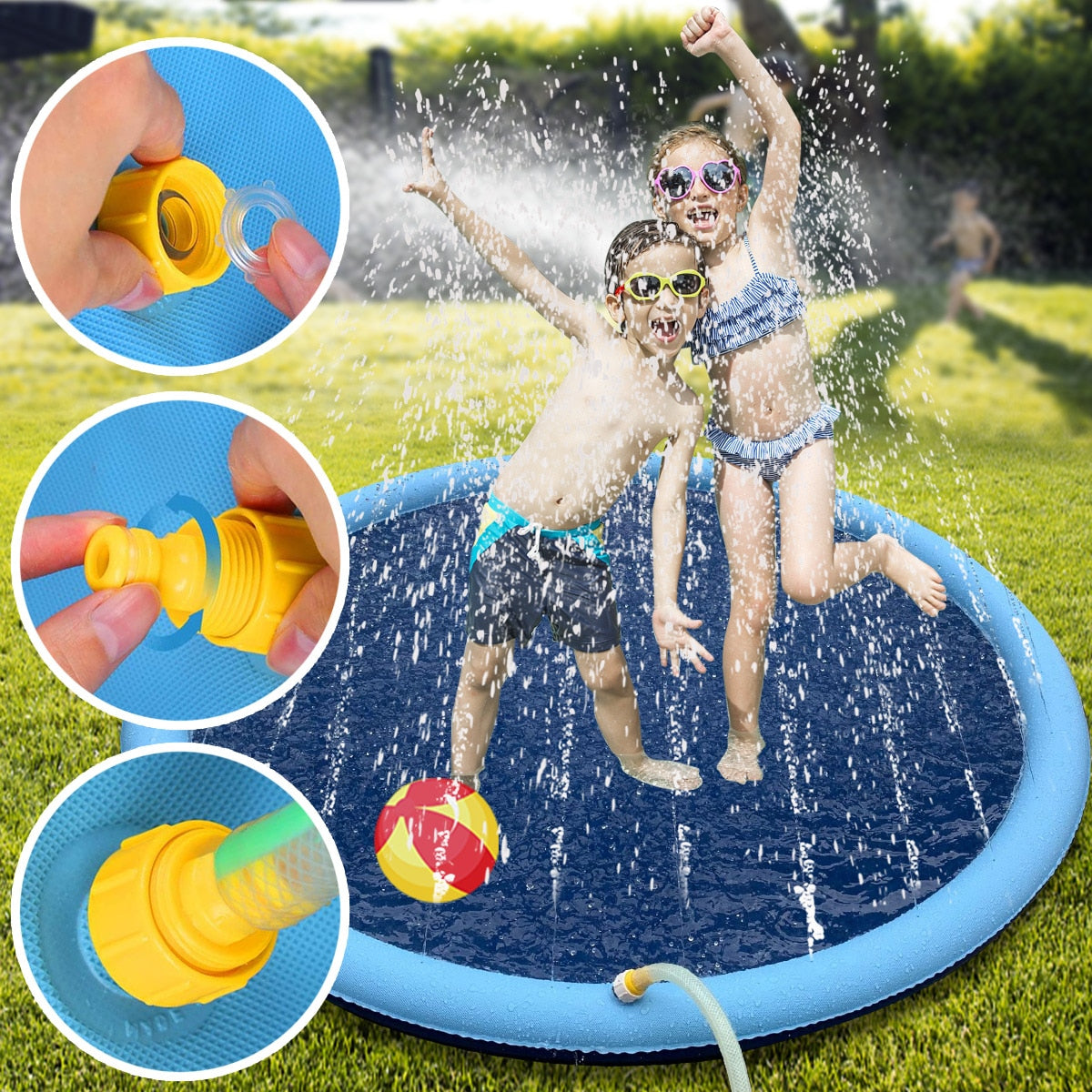 150cm Water Sprinkler Splash Pad for Backyard Play
