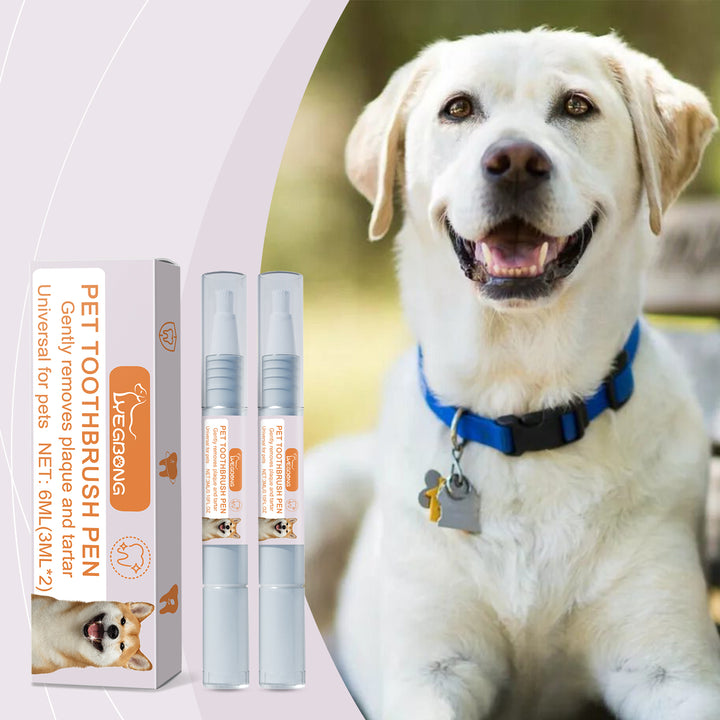 Pet Toothbrush Pen for Fresh Breath & Plaque Care