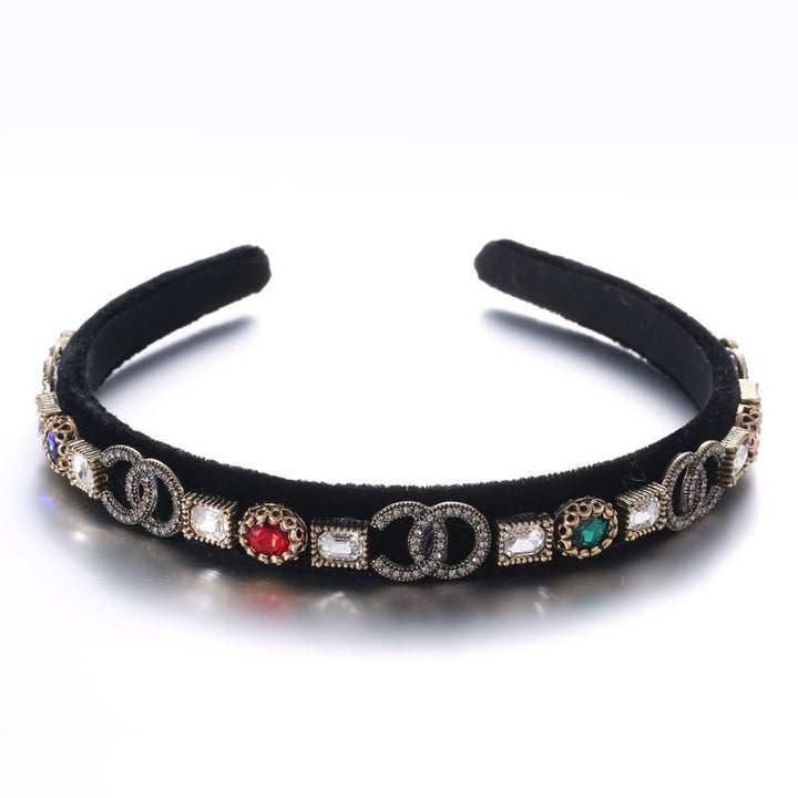 Crystal Velvet Headband for Effortless Elegant Styling