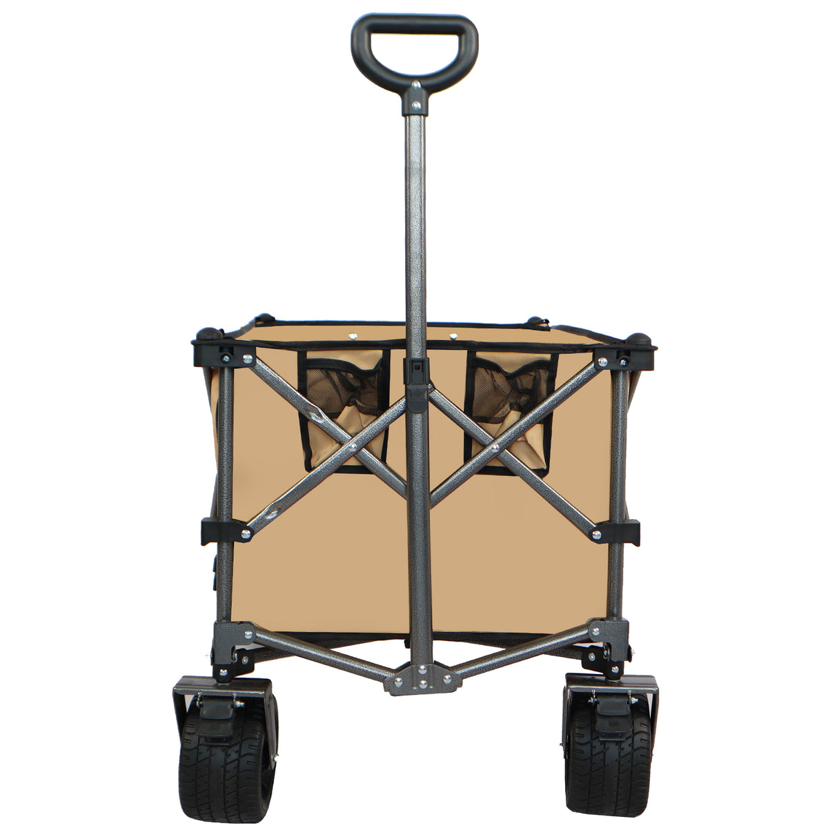 Folding Beach Wagon Cart with All-Terrain Wheels & Brakes