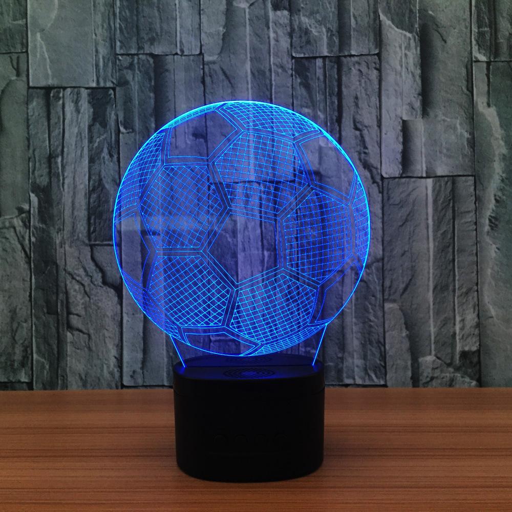 3D Football Night Light with Color-Changing LED Glow