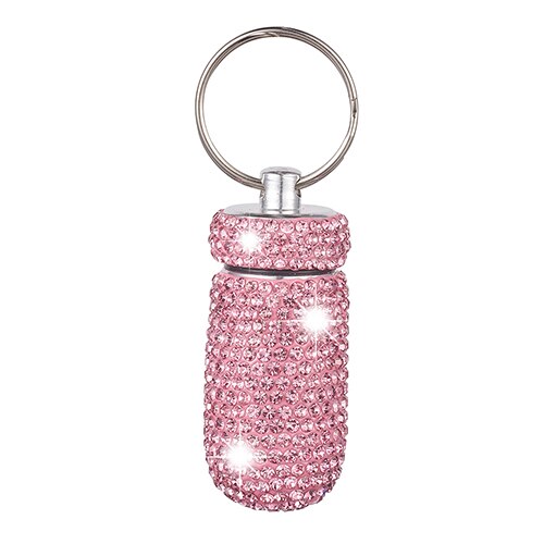 Rhinestone Pill Box Keychain — Glamorous On‑the‑Go