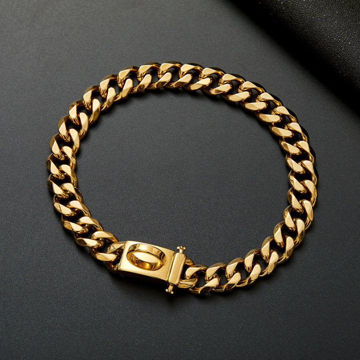 15mm Gold Dog Chain Collar for a Bold Luxury Look