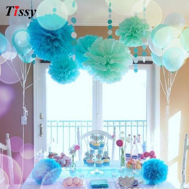 15pcs Tissue Paper Pom Poms for Colorful Party Decor