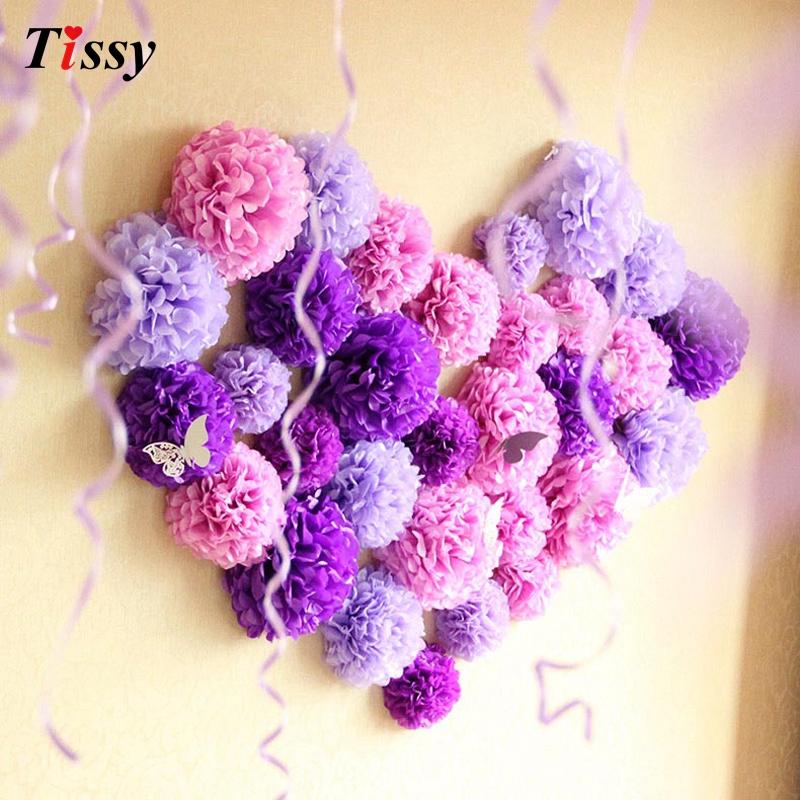 15pcs Tissue Paper Pom Poms for Colorful Party Decor