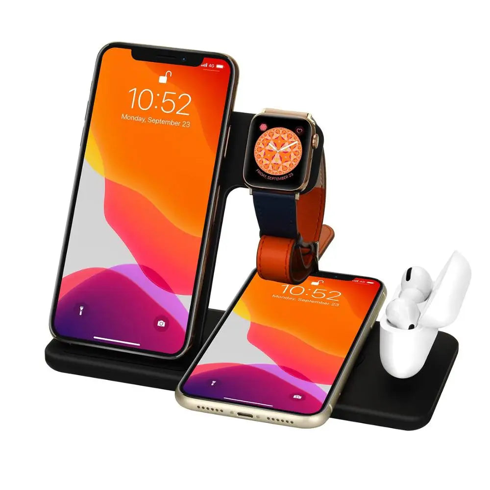 15W Wireless Charger Stand for iPhone, Watch & AirPods