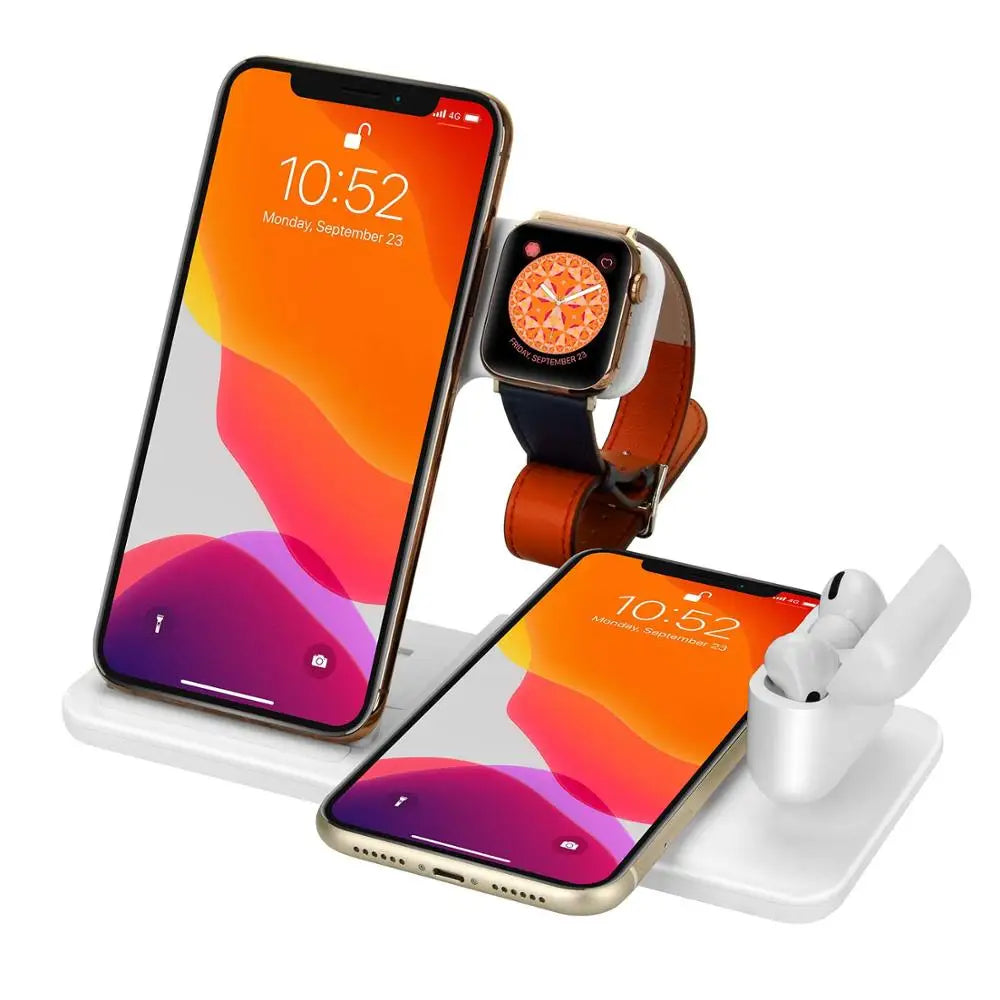 15W Wireless Charger Stand for iPhone, Watch & AirPods