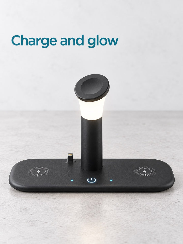 15W Wireless Charging Stand for iPhone, Watch & AirPods