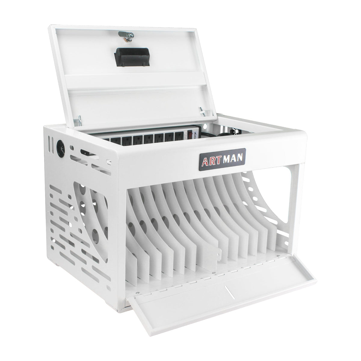 16 Bay Laptop Charging Cabinet with Lock for Schools