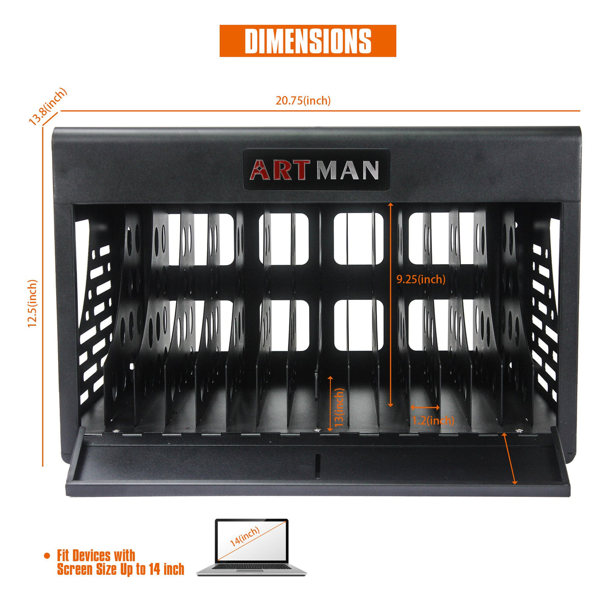 16 Bay Laptop Charging Cabinet with Lock for Schools
