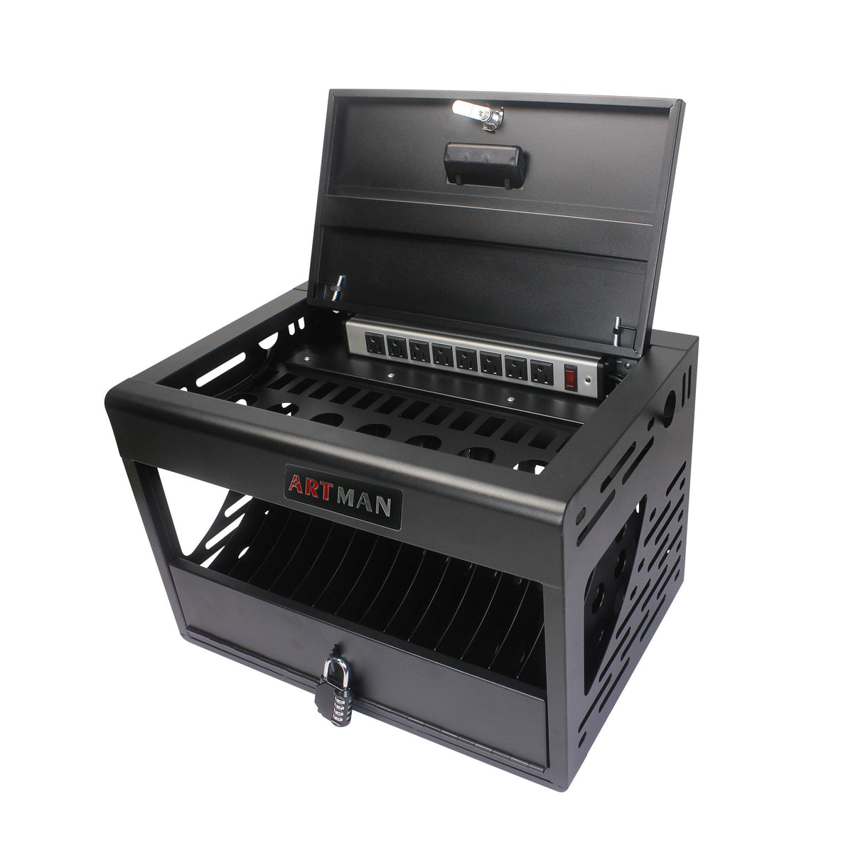16 Bay Laptop Charging Cabinet with Lock for Schools