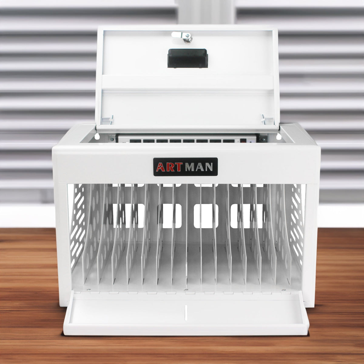 16 Bay Laptop Charging Cabinet with Lock for Schools