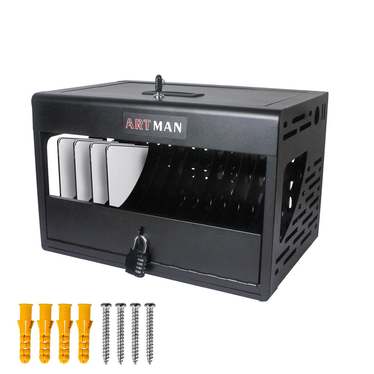 16 Bay Laptop Charging Cabinet with Lock for Schools