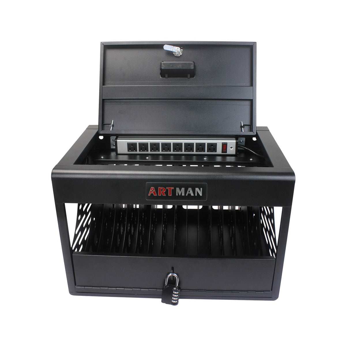 16 Bay Laptop Charging Cabinet with Lock for Schools