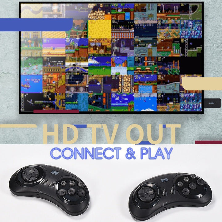 Retro 16-Bit Sega Console with 913 Games & HDMI TV