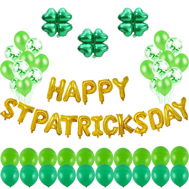 St. Patrick's Day Balloon Set for Lucky Party Backdrops