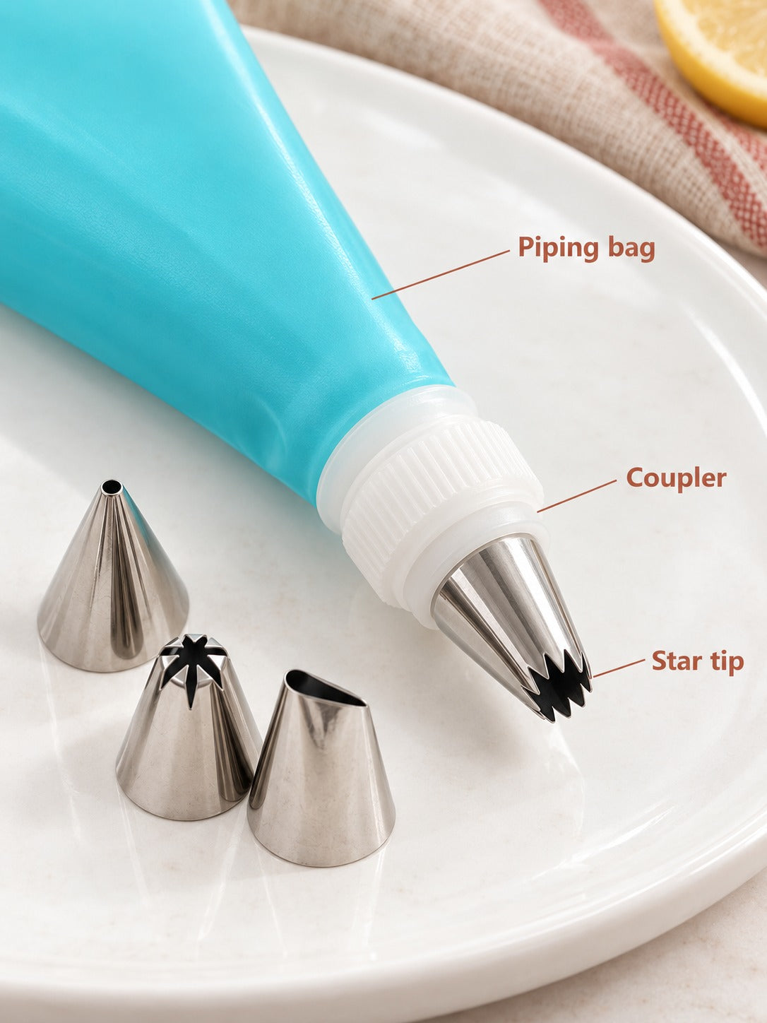 16-Piece Piping Tip Set for Cake Decorating at Home