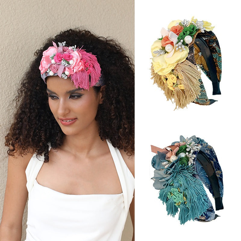 Handmade Flower Headband for Romantic Statement Style