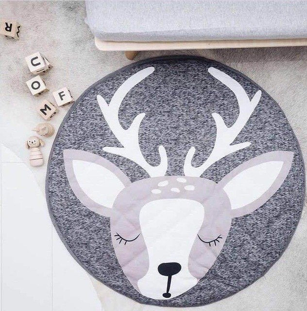 90cm Round Baby Play Mat for Comfortable Tummy Time