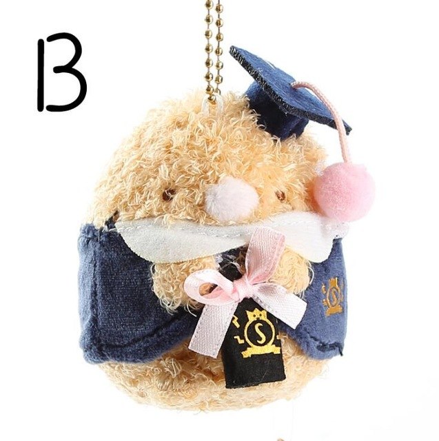 Graduation Plush Pendant, 8–9cm Kawaii Bag Charm Gift