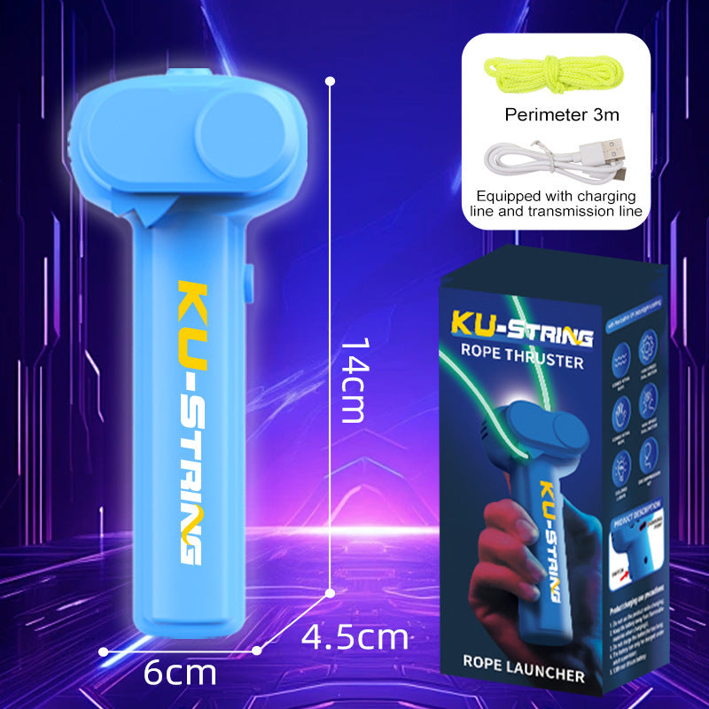 Glow-in-the-Dark Rope Launcher Toy for Night Play